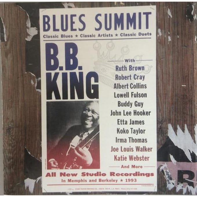 CD BB. KING  Blues Summit CMCASD10710 MCA Records 1993 Canada Blues Occasion