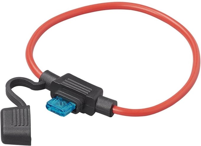 ProPlus Zekeringhouder in-line - mini steekzekering - 1 mm² - 10A - 20 cm - rood