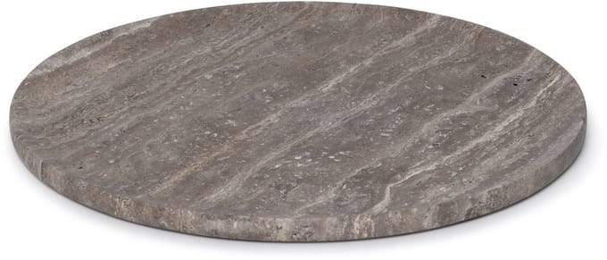 Titanium travertine dienbland rond 40cm - marmer - MOOISA