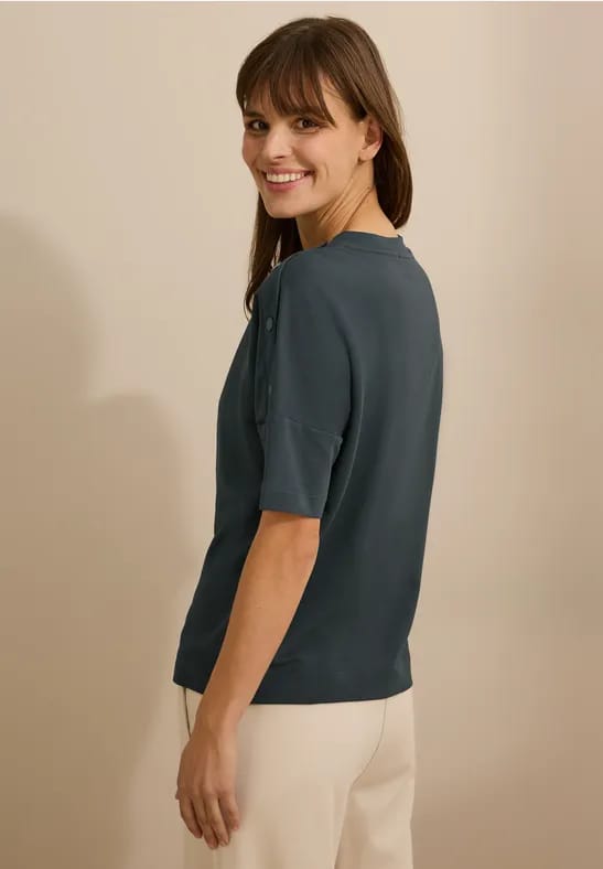 Shirt met knoopdetail