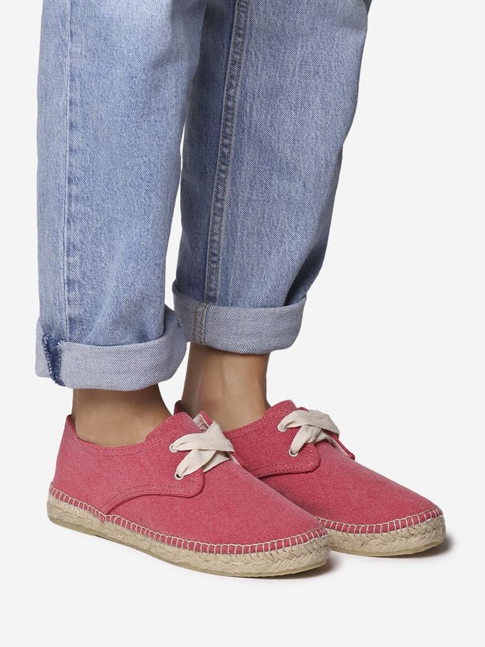 Vegan espadrilles voor dames met veters | APRIL