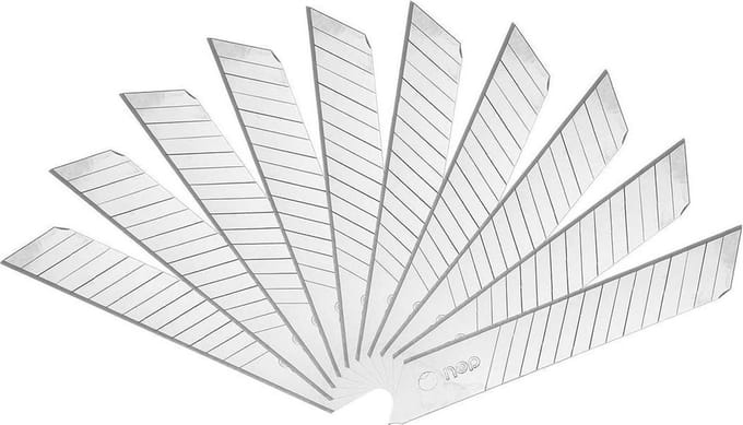 Snijbladen- 18mm 10-delig meskop Deli Tools EDL-DP (zilver)