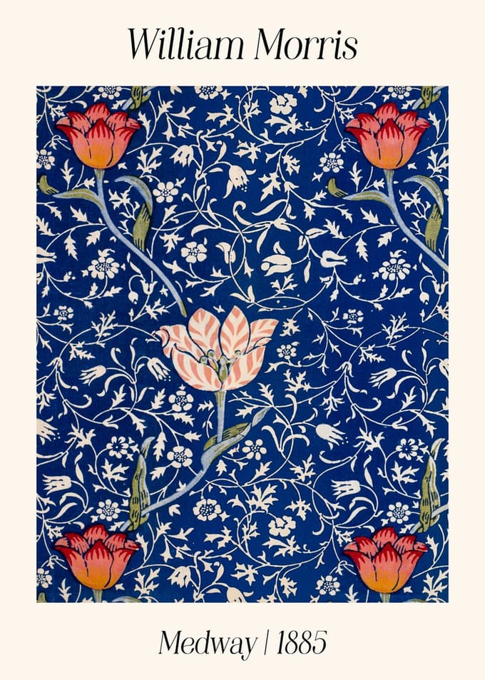 Medway William Morris poster 30x40 cm