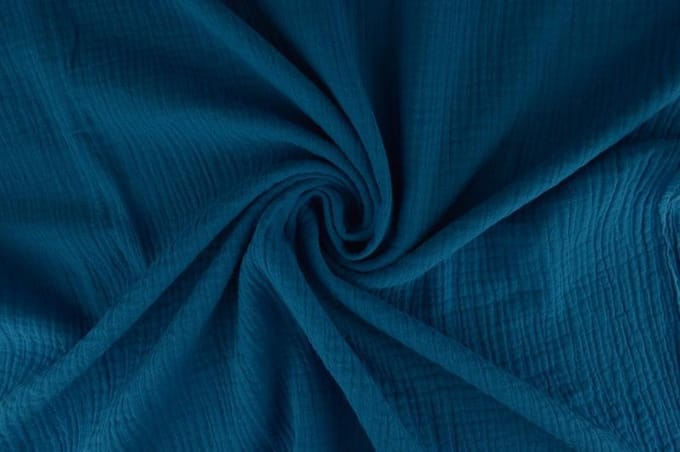 Hydrofiel stof / Mousseline stof / Petrol / 10 meter