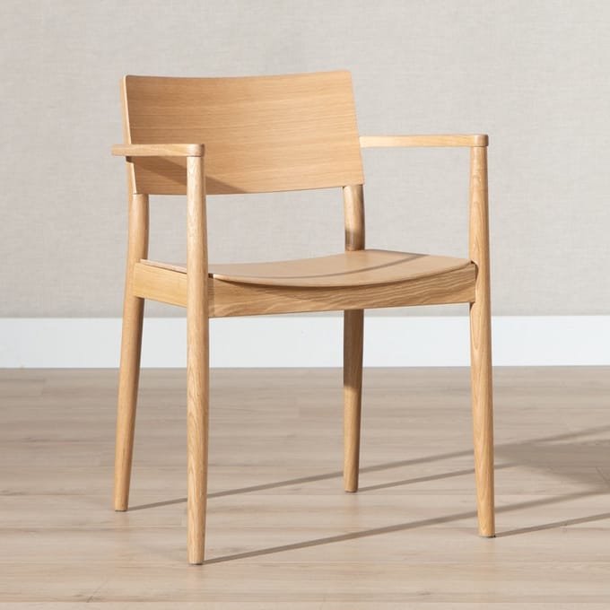 Bronx71® Scandinavische eetkamerstoel Iza naturel eiken - stoel