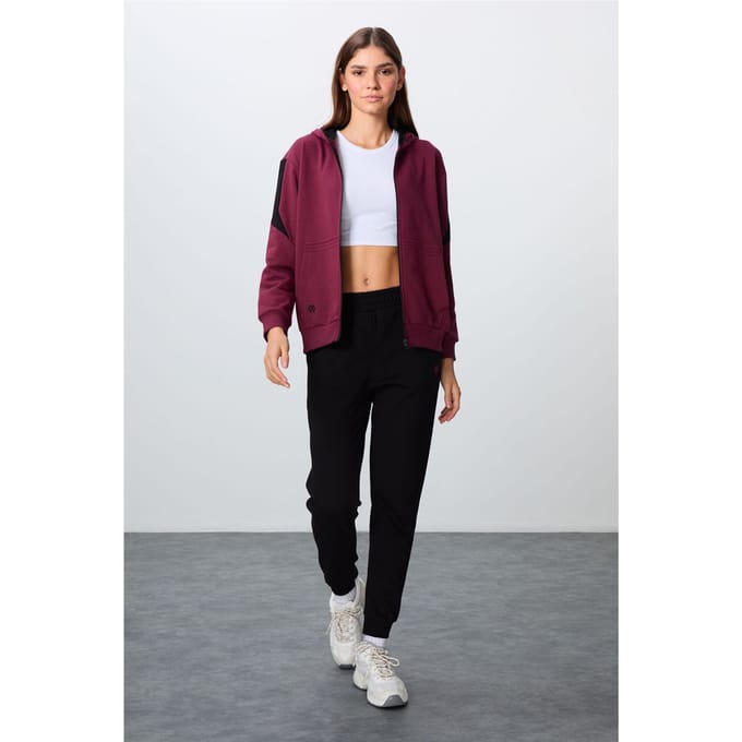 Oversized hoodie met rits en broekset