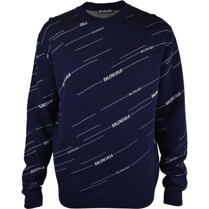 Balenciaga Trui met het Alphabet-logo Blauw