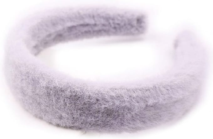 Haarsoires Haarband Diadeem 3cm – Teddy Imitatiebont – Grijs
