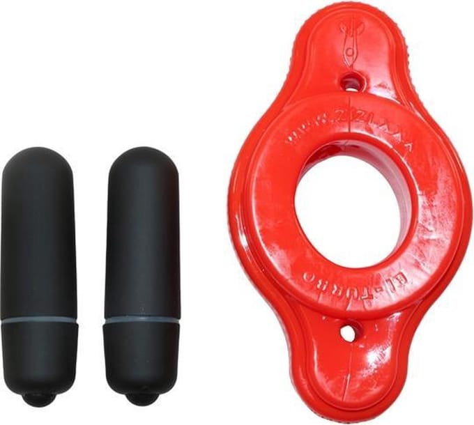 ZiZi - Turbo - Vibrerende Cockring met 2 bullet vibrators - rood