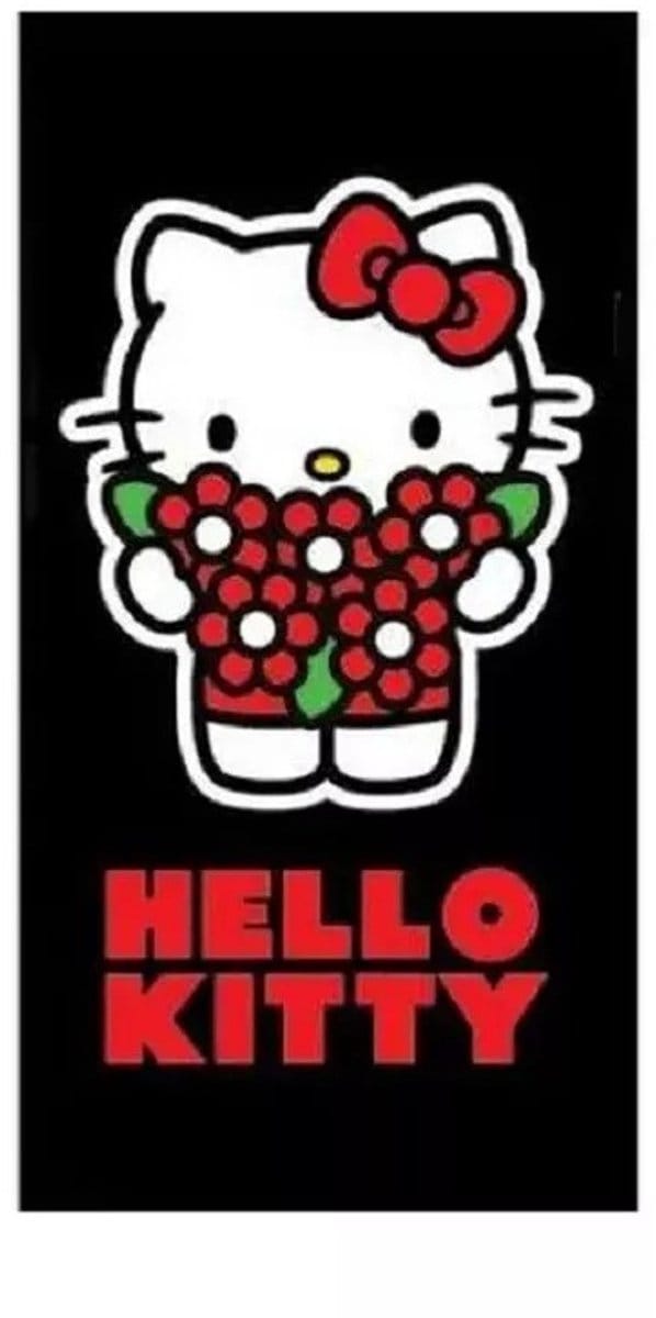 Hello Kitty - Strandlaken - Bad handdoek - 100% Katoen - 70x140 Cm