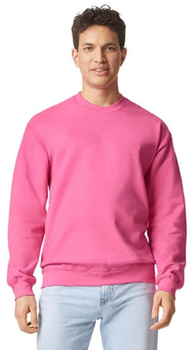 Gildan - Softstyle Midweight Fleece Crewneck Sweater - Pink Lemonade maat M