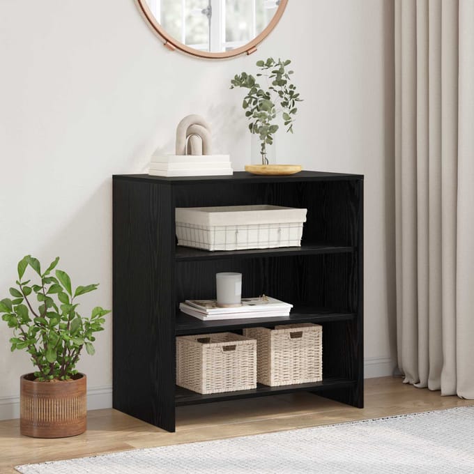 vidaXL - Dressoir - Zwart - 70 - x - 41 - x - 75 - cm - Bewerkt - hout
