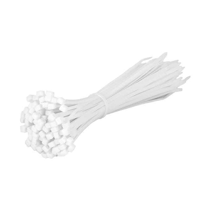 TD47 Kabelbinders 3.6 x 200 mm Wit - Tie wraps - Tyraps