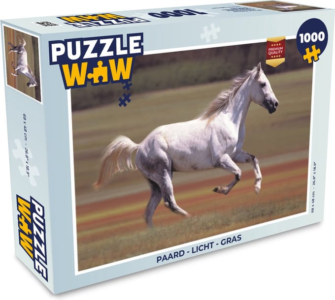 Puzzel Paard - Licht - Gras - Legpuzzel - Puzzel 1000 stukjes volwassenen