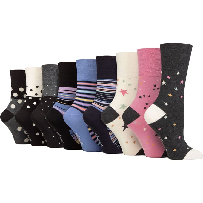 Gentle Grip - Dames 9 Pak Bamboe Sokken - SOLRM394041