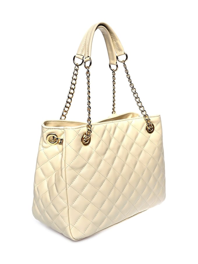 Isabella Rhea Beige Rundleer Tas