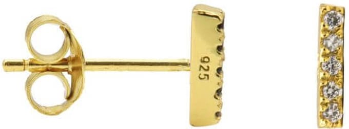 Karma Oorbellen Zirconia Tube Goud