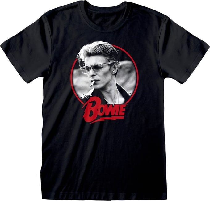 David Bowie - Smoking T-shirt zwart