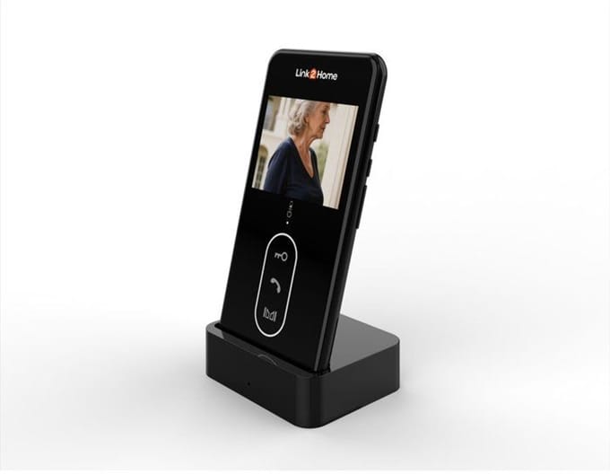 LINK2HOME Draagbare draadloze videodeurbel - 3 inch LCD-scherm - Zendbereik van 150 meter - Oplaadbare batterijen