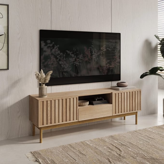 Meubella - TV-Meubel Storm - Eiken - 159 cm