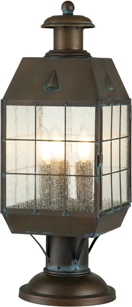Hinkley Mini LED Tuin Pilaar Nantucket | 3X E14 Max 60W | IP44 (Outdoor) | Aged Brass