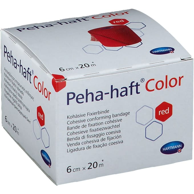 Hartmann Peha-haft Color | Fixatiezwachtel | Latexvrij | Rood