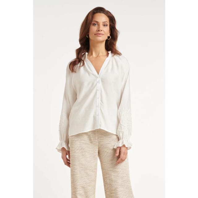 Smashed Lemon Blouse van luchtige stof met borduurdetails |