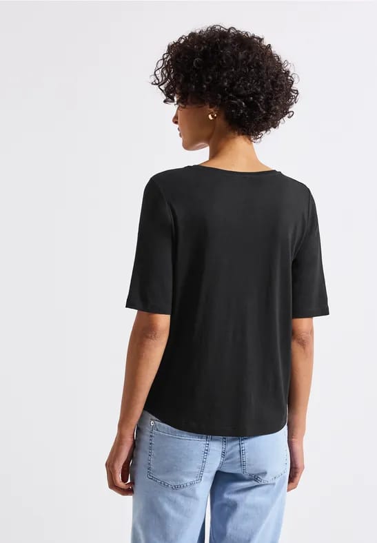 Shirt met V-hals