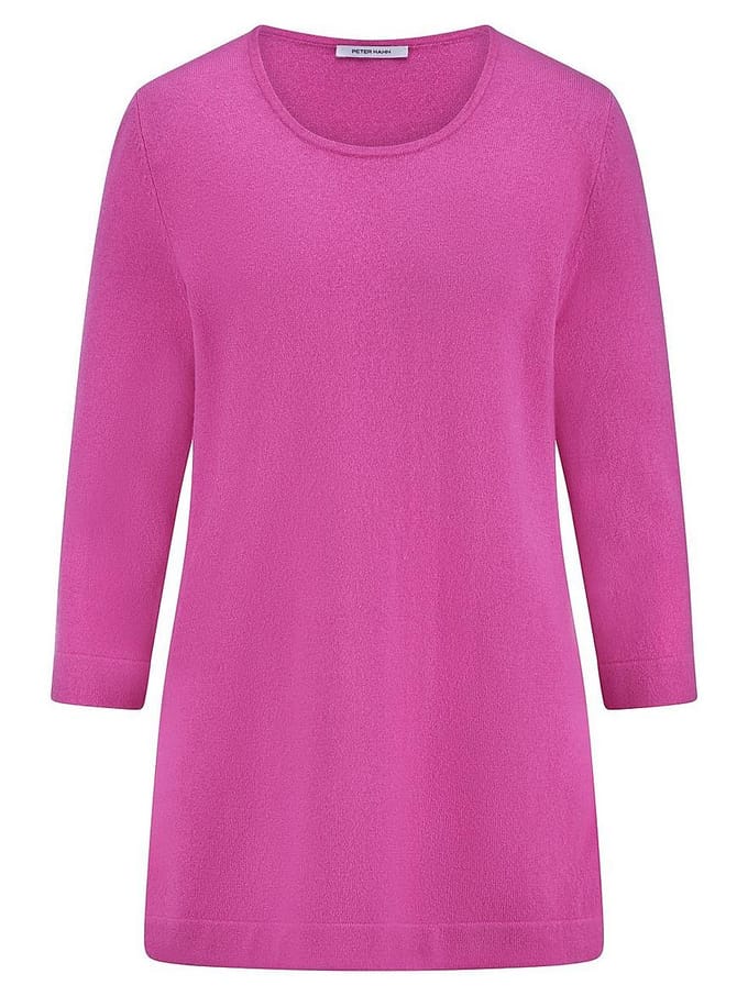 Lange trui kasjmier Van Peter Hahn pink