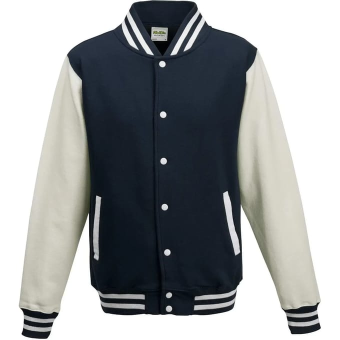 Just Hoods - Varsity Jacket - Oxford Navy - L
