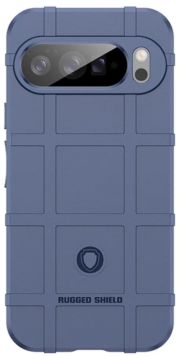 MobyDefend Hoesje - Geschikt voor Google Pixel 10 Pro XL - Rugged Shield TPU Backcover - Blauw