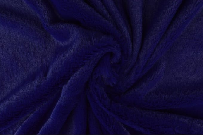 1 meter zachte bont stof - Donkerblauw - 155cm breed