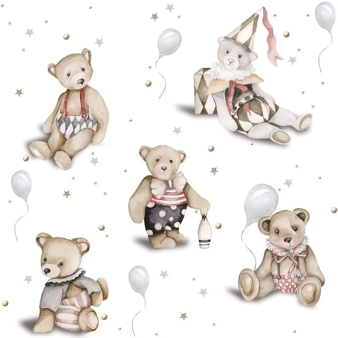 Baby behang Dekornik Teddy Bears/Toys From The Attic