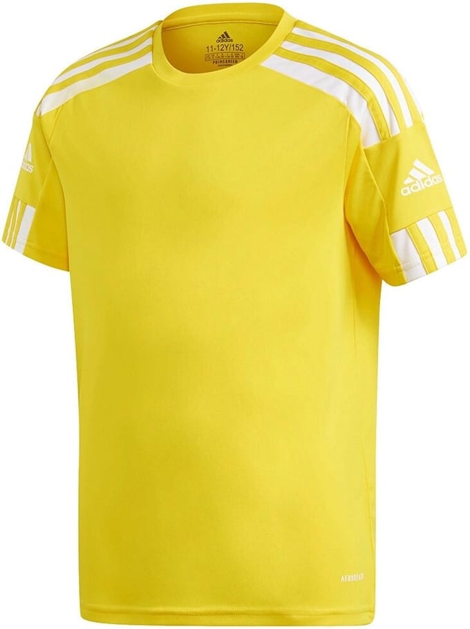 Adidas Squadra 21 Shirt Korte Mouw Kinderen - Wit / Geel | Maat: 128