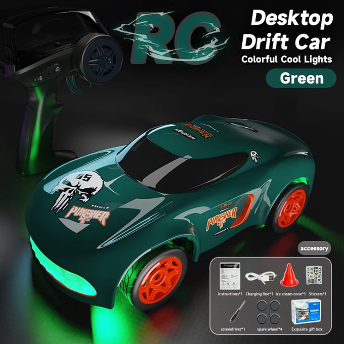Fuegobird RC Auto - RC Voertuig - bureaublad drift auto - mini - hoge snelheid - groente