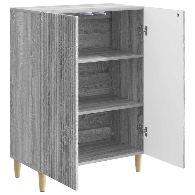 vidaXL - Dressoir - Grijs - sonoma - 66 - x - 34,5 - x - 90 - cm - Bewerkt - hout