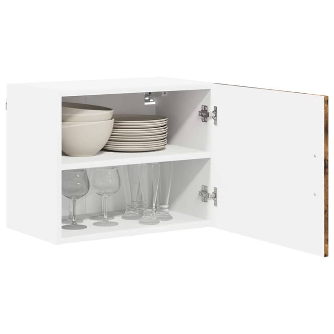 vidaXL Wandkast LUCCA 2 pcs Gerookt eiken 50 x 31 x 40 cm Bewerkt hout