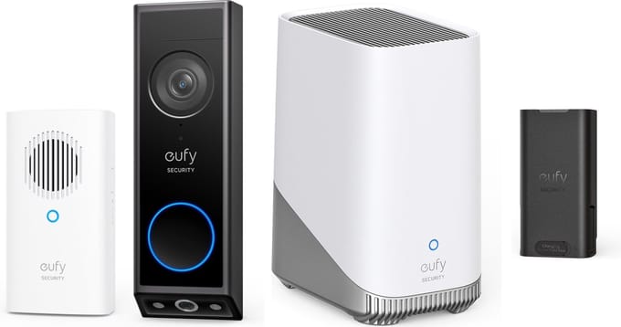 eufy security E340 Video Doorbell met chime + HomeBase 3 S380 + Extra accu - Bundelvoordeel