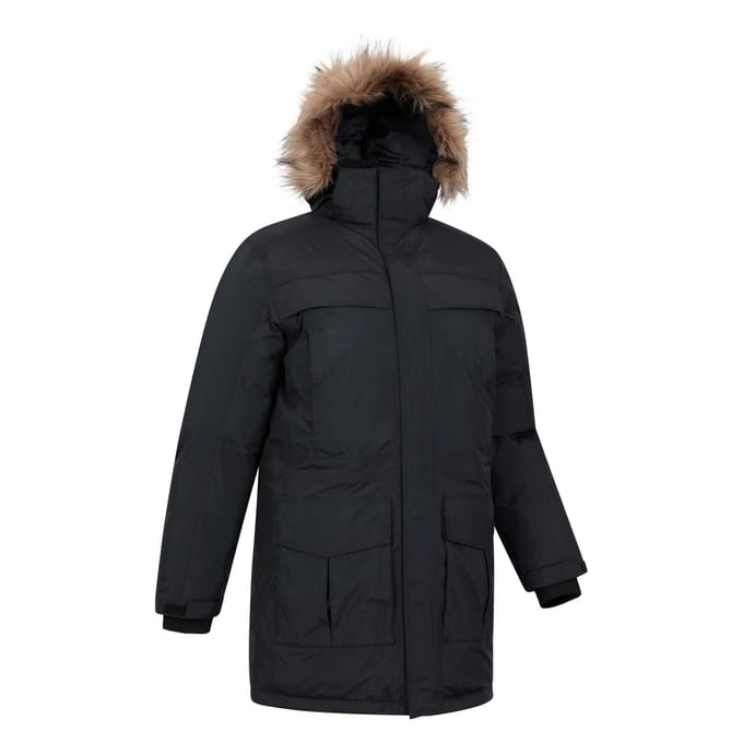 Mountain Warehouse Heren Antarctic Extreme Waterdichte Donzen Jas (Houtskool)
