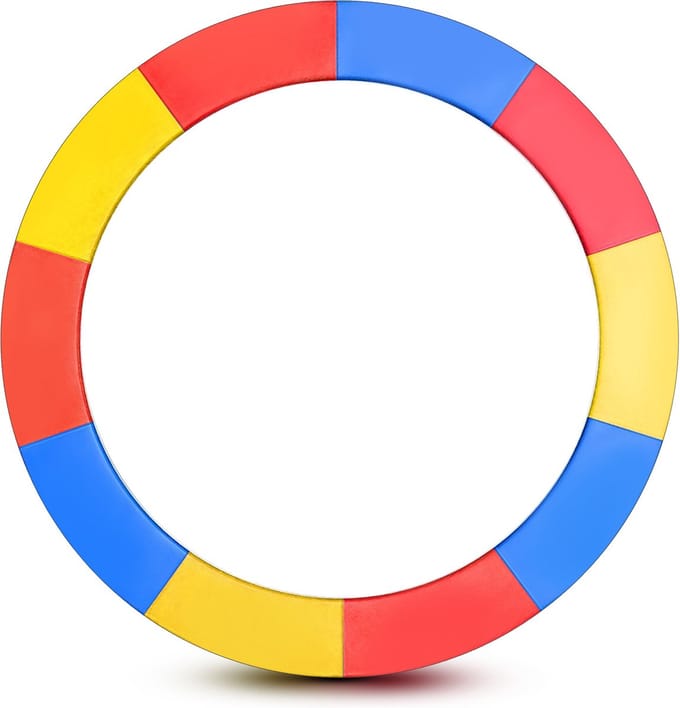 Trampoline randafdekking 244 cm multicolor – duurzame bescherming tegen veren