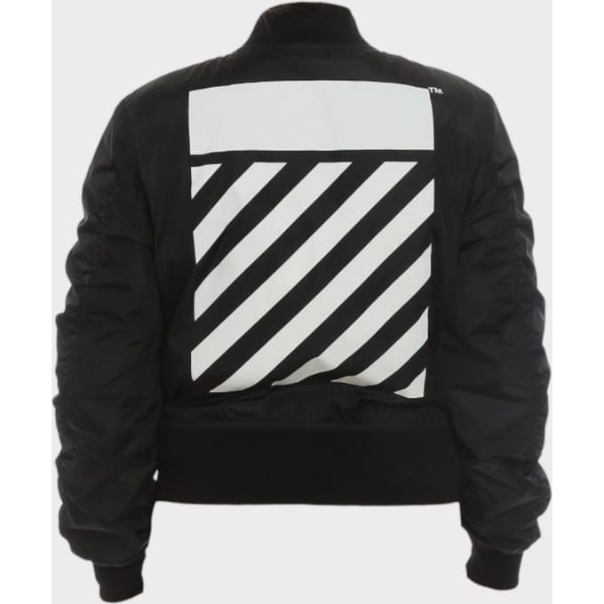 Off-White Diag Bomber Zwart