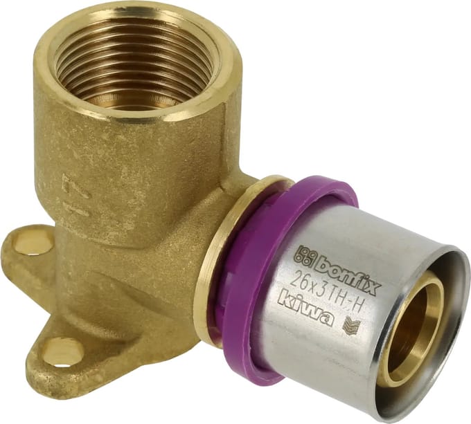 Bonfix Alu-pers muurplaat 3/4″ bi.dr. x 26 mm 1st.