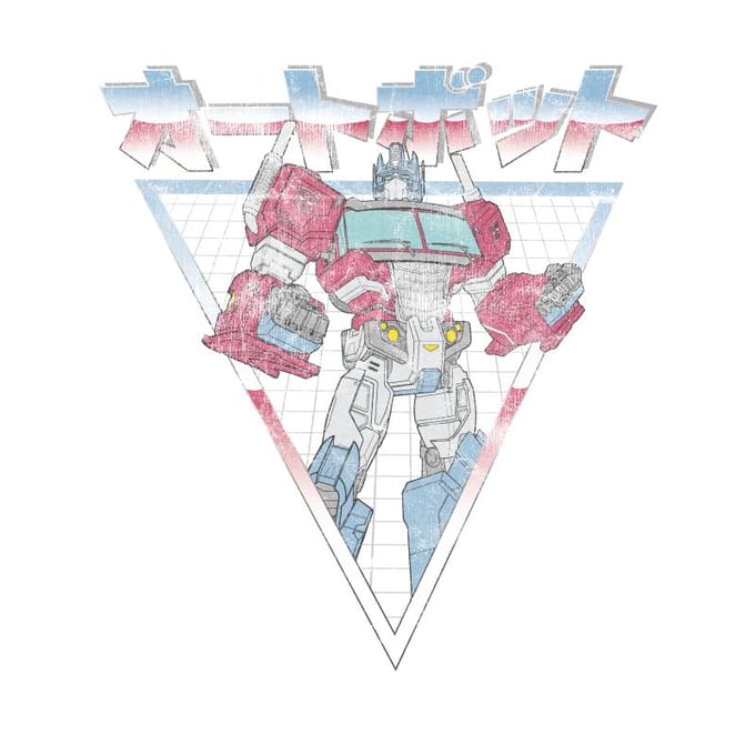 Transformers Optimus Prime Retro Japans t-shirt - Wit - M