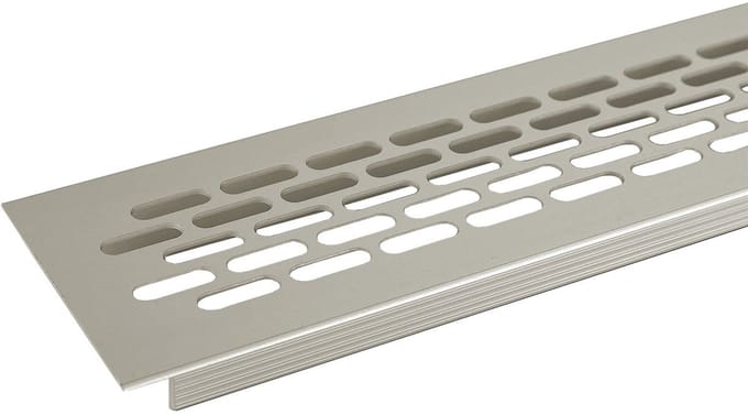 SOTECH Ventilatierooster geperforeerd plaatstaal 484 x 60 mm inox geperforeerd rooster web plaatwerk
