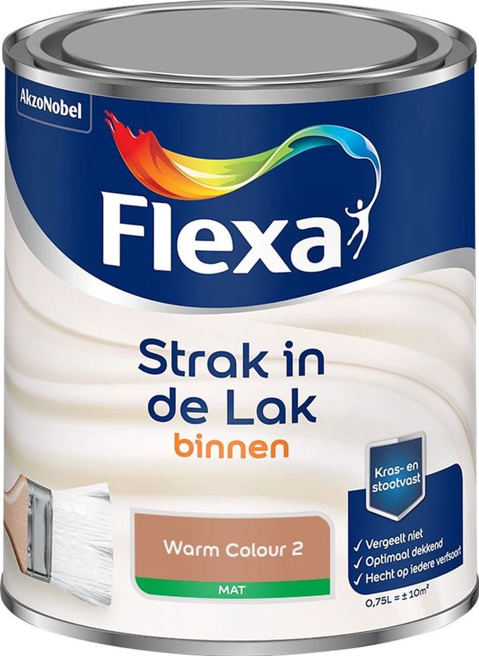 Flexa - Strak In De Lak Binnenlak Mat - Warm Colour 2 - Mengverf - 750 Ml