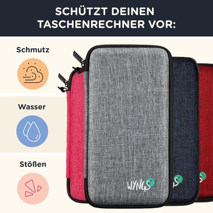 Beschermhoes Rood voor Casio fx-82 Solar II - Ideale Bescherming voor Rekenmachine