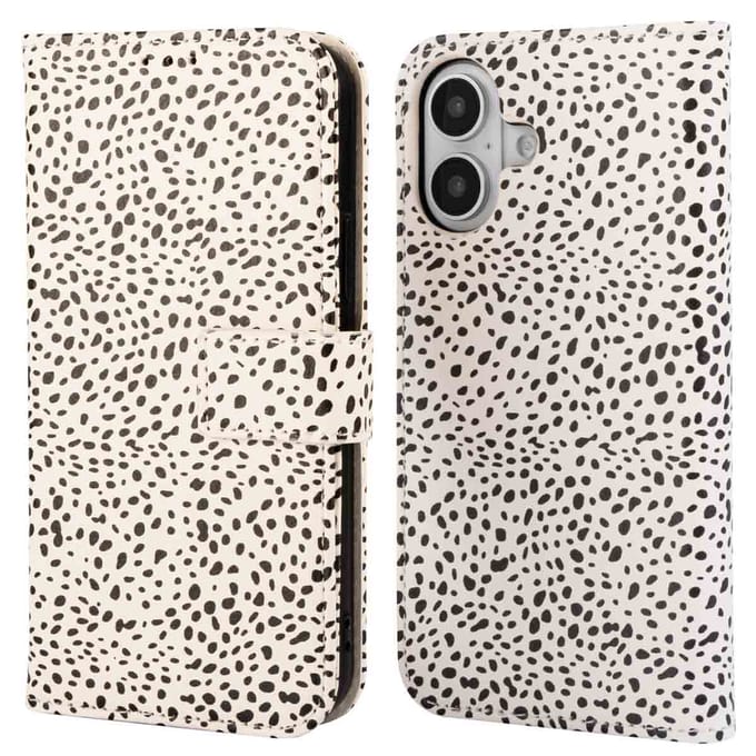 imoshion Hoesje - Geschikt voor Apple iPhone 16 - Design Bookcase smartphone - Desert Dots