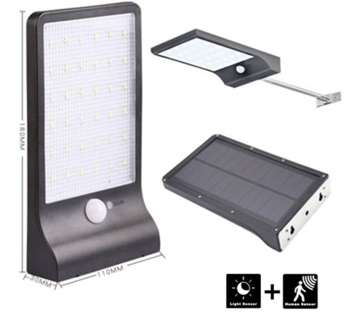 WMC - Solar LED Lamp - 36 LED - Bewegingssensor - IP44