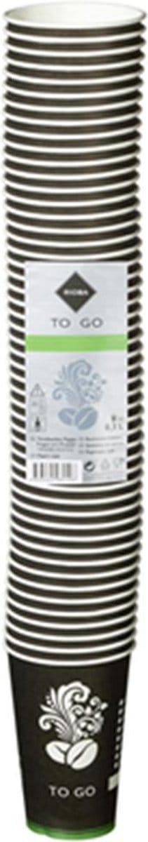 RIOBA - KARTONNEN BEKER -  TO GO - 300 ML - 50 STUKS