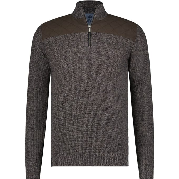 Fellows United Pullover Half Zip Rough Twill Brown (32.1115 - 140)
